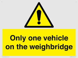 Only one vehicle on weighbridge